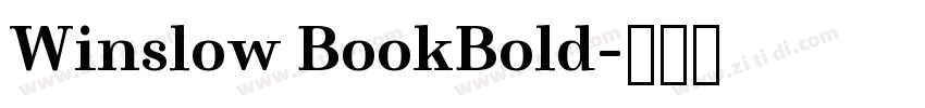 Winslow BookBold字体转换